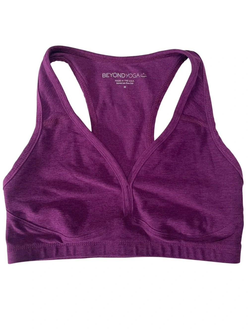 Beyond Yoga Spacedye Lift Your Spirits Bra Color Aubergine-Beet Size M